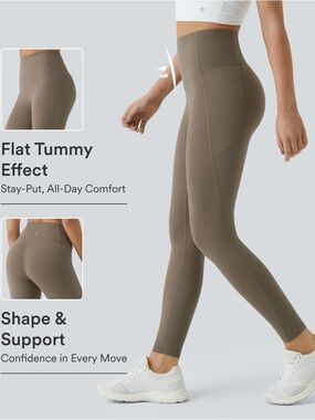 Halara UltraSculpt High Waisted Tummy Control Pocket Leggings Medium NWT